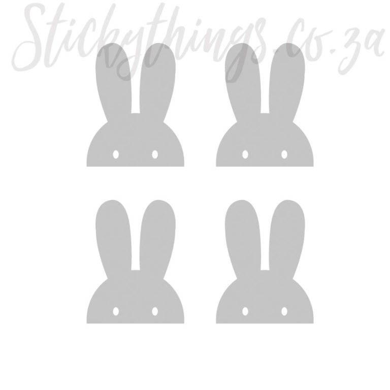 A close up of Cute Bunny Ears Wall Stickers