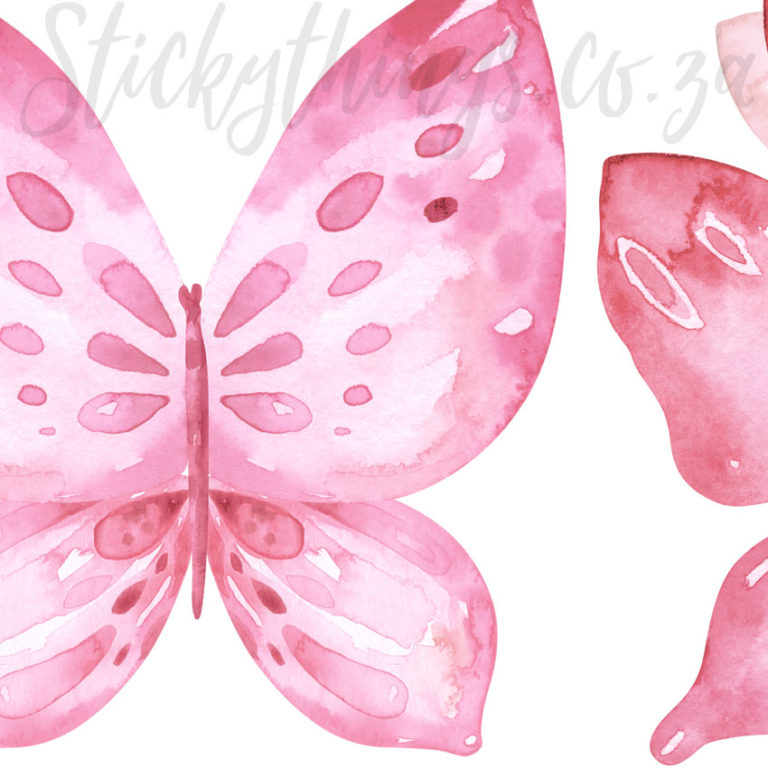 A close up of Flutter Pink Butterflies Wall Decal