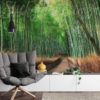 Bamboo Forest Wall Mural on a wall