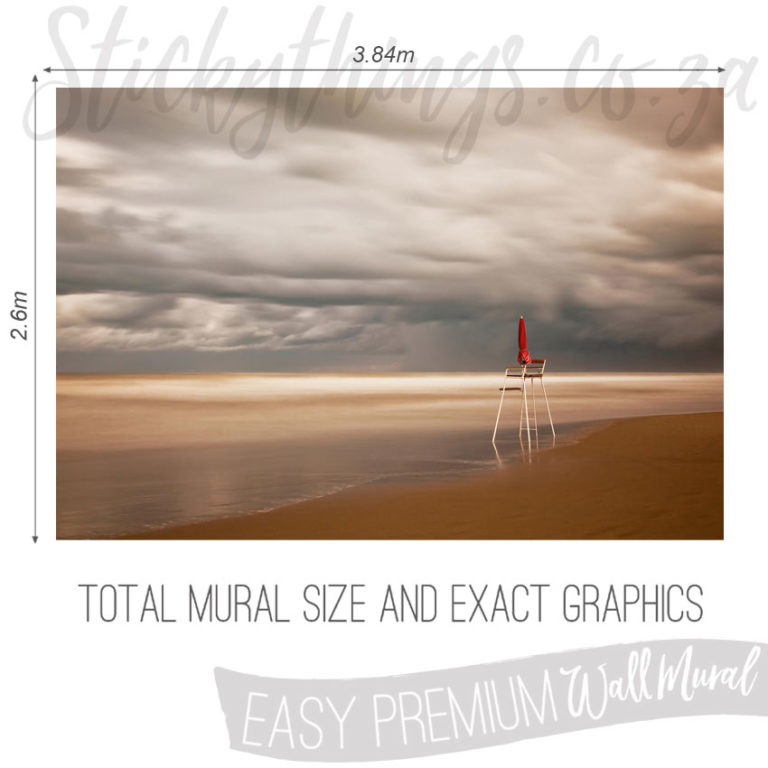 Size and Exact Graphics of End of Summer Beach Wallpaper Mural