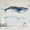 Giant Whale Wall Decal on a wall