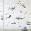Large Shark Wall Stickers on a wall