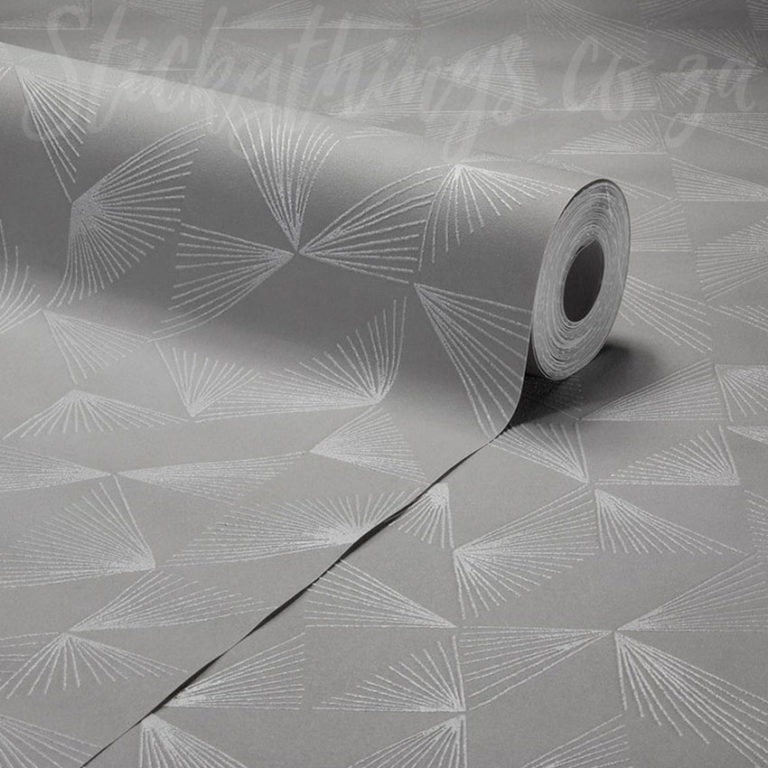 Ross of Embossed Grey Geometric Wallpaper