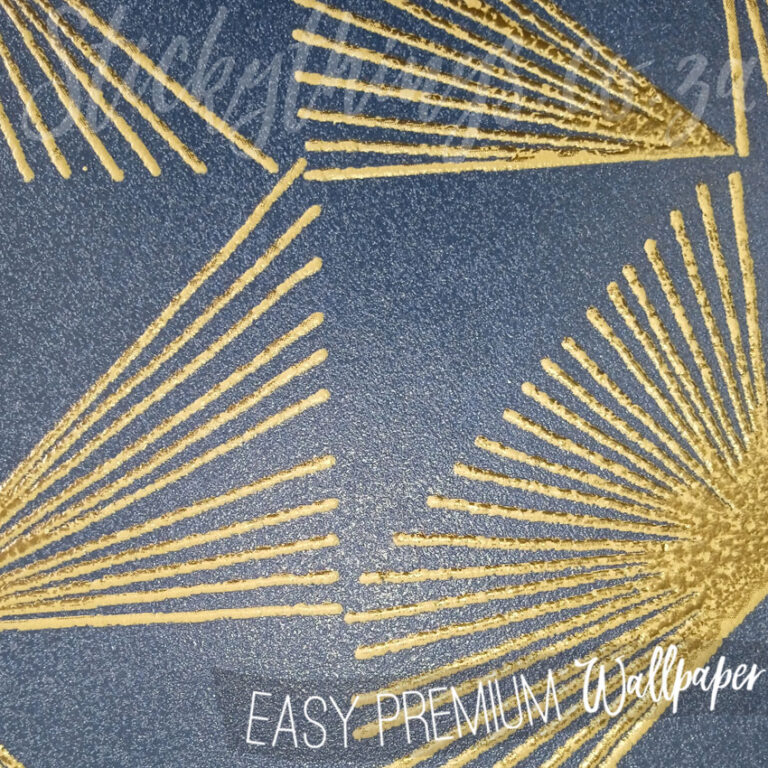 A close up of Fanned Gold Lines Wallpaper