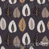 Brown Mid-Century Leaves Wallpaper on a wall
