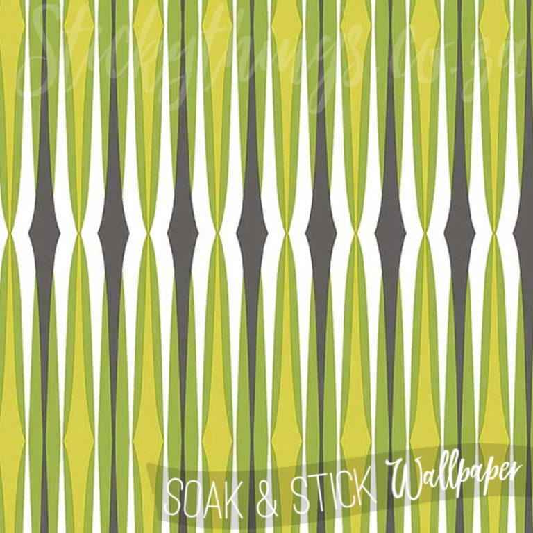 Hourglass Striped Wallpaper close up