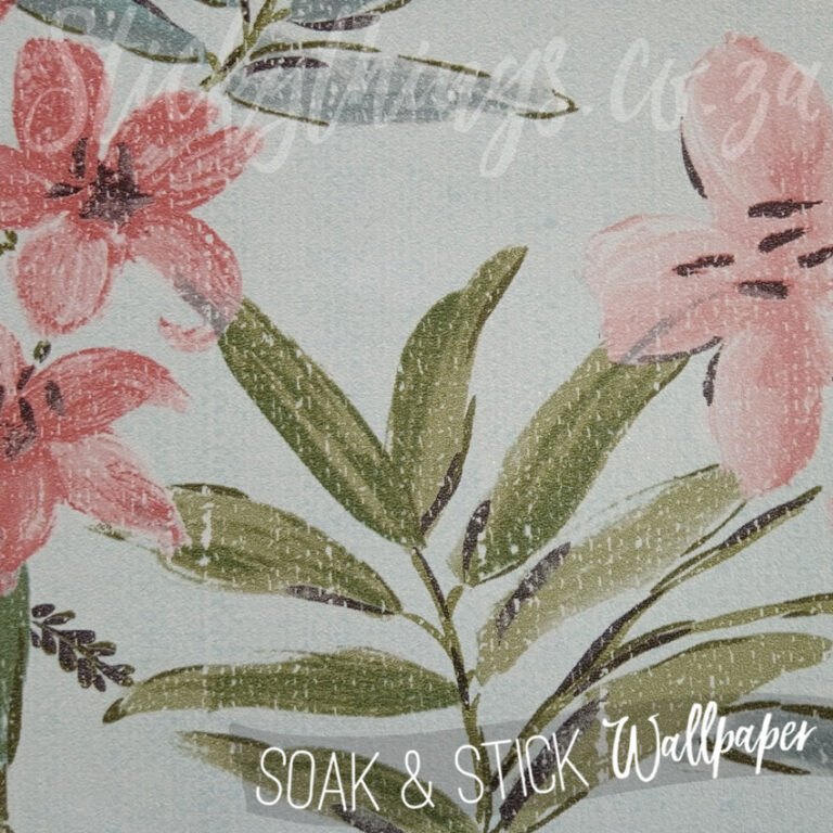 A close up of Painted Florals Wallpaper