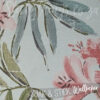A close up of Pink on Blue Flowers Wallpaper