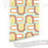 A sheet of Scrubbable U-Shaped Patterns Wallpaper