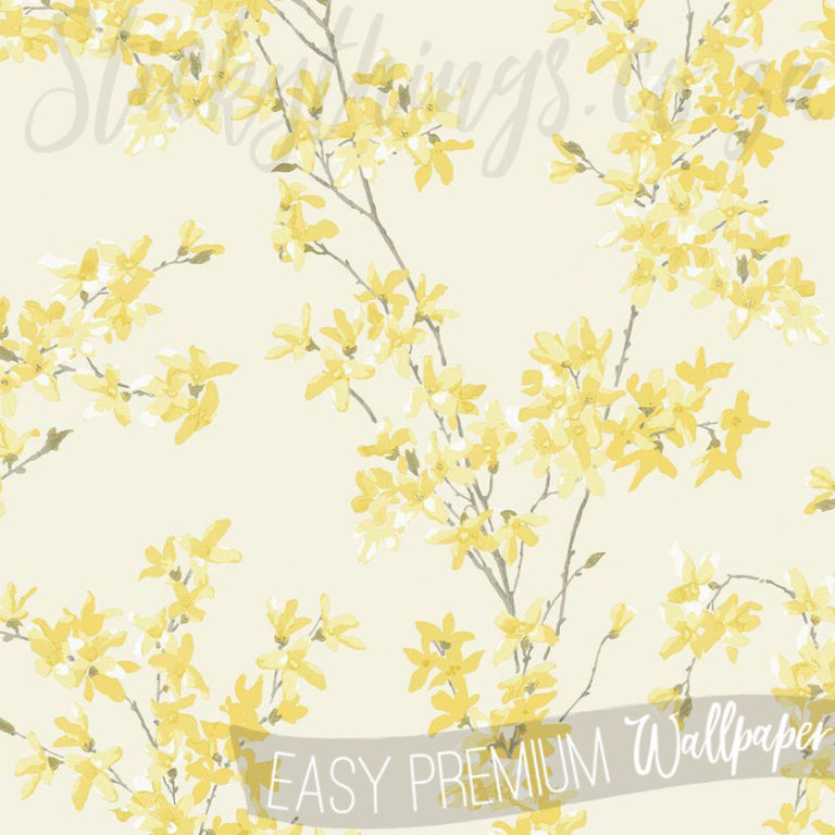 Bright Yellow Flowers Wallpaper close up
