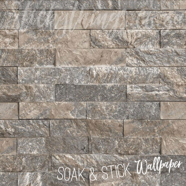 A close up of Scrubbable Stacked Stones Wallpaper