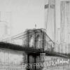 A close up of Monochrome New York Wall Mural