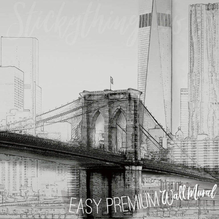 A close up of Monochrome New York Wall Mural