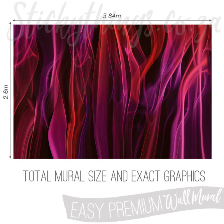 Size and Exact Graphics of Ombre Flames Wallpaper Mural