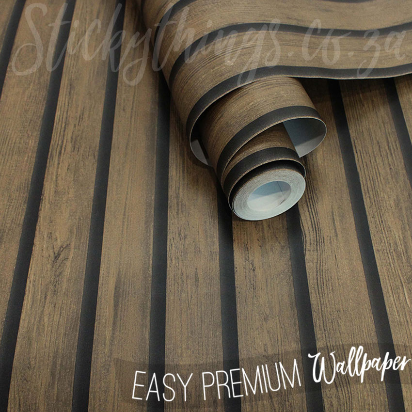 Natural Wood Slats Wallpaper – Realistic Brown Wood Wallpaper