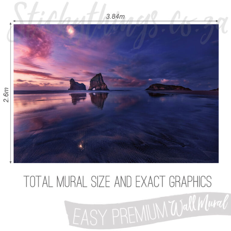 Size and Exact Graphics of Bay at Sunset Wall Mural