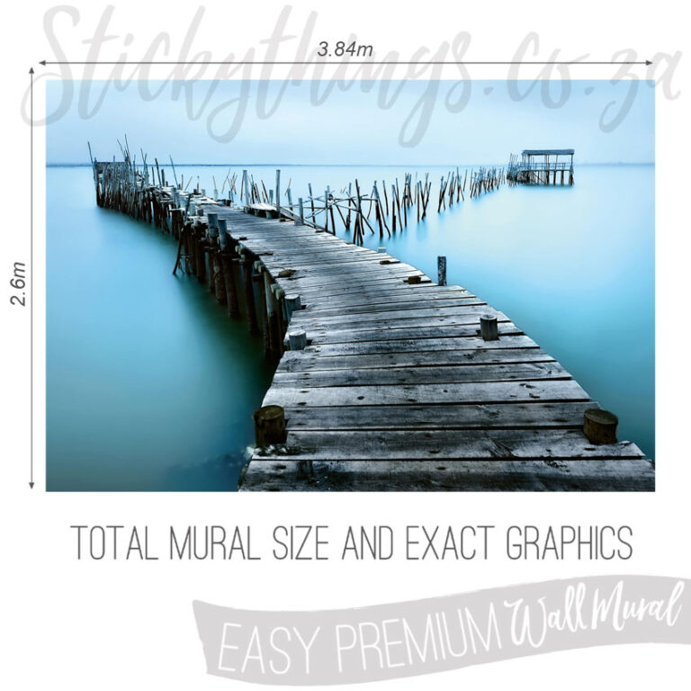Size and Exact Graphics Of Blue Ocean Wallpaper Mural