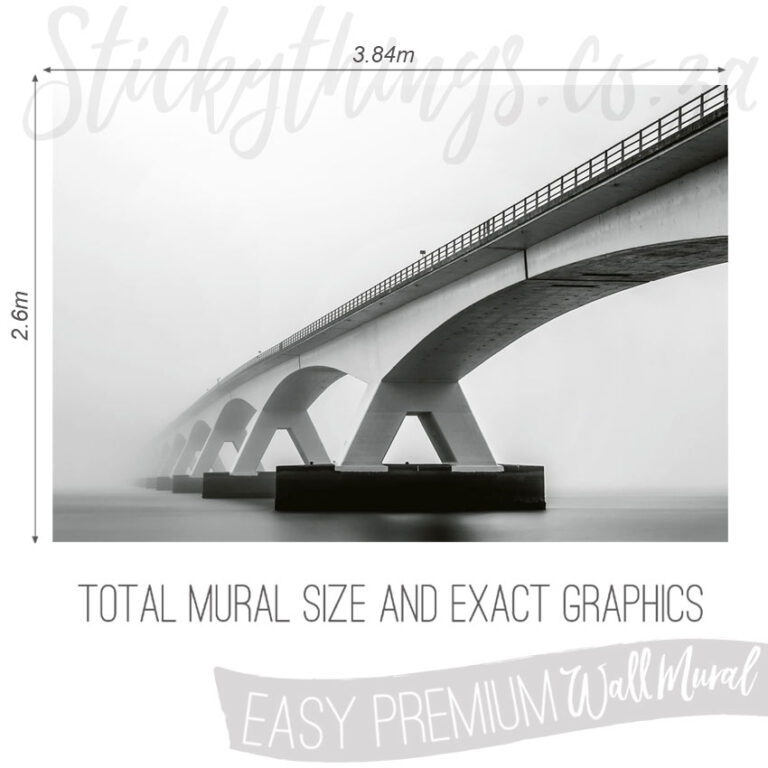 Size and Exact Graphics Of Bridge Architecture Wall Mural