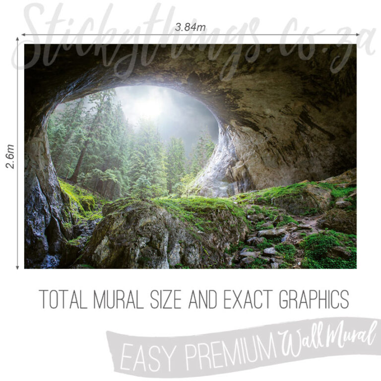 Size and Exact Graphics of Cave Trees Wallpaper Mural