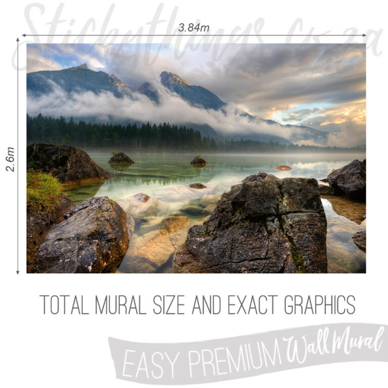 Size and Exact Graphics of Clear Lake Water Wall Mural