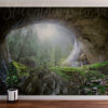 Forest Cave Wall Mural on a wall