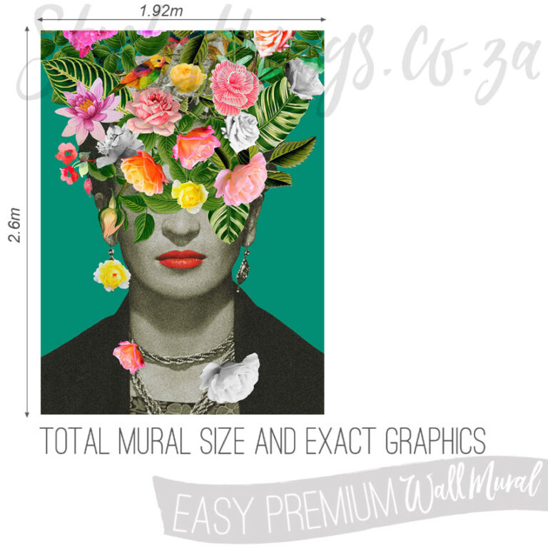 Size and Exact Graphics of Frida Floral Wall Mural