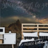 Italian Dolomite Mountains Wall Mural on a bedroom wall