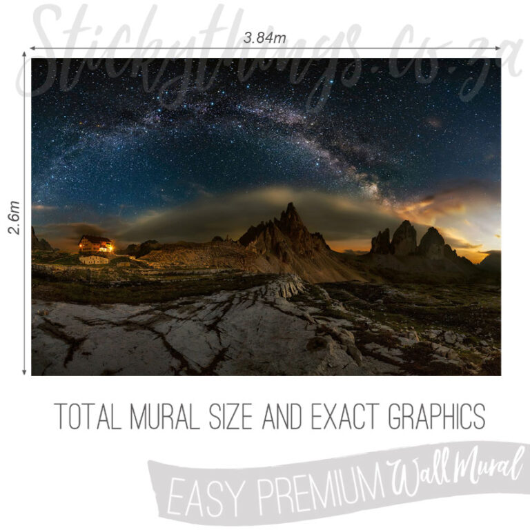 Size and Exact Graphics of Night Sky Wallpaper Mural