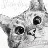 A close up of Sneaky Cat Portrait Wallpaper Mural