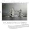 Size and Exact Graphics of Tower Bridge London Wall Mural