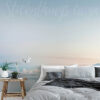 Above The Clouds Wall Mural on a bedroom wall