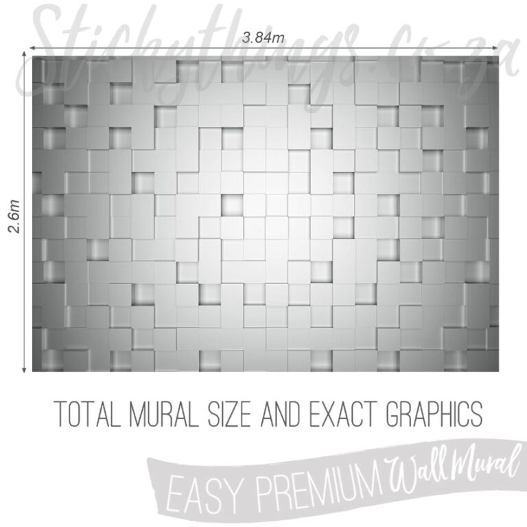 Size And Exact Graphics of Cubes Wall Mural