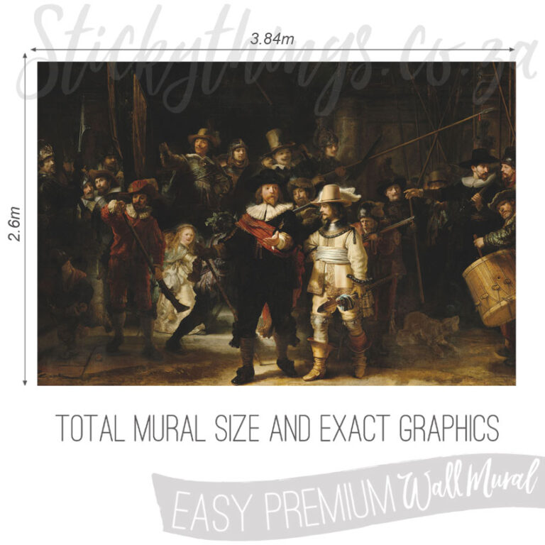 Size and Exact Graphics of Famous Paintings Wallpaper Art