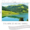 Size and Exact Graphics of Green Mountains Wall Art