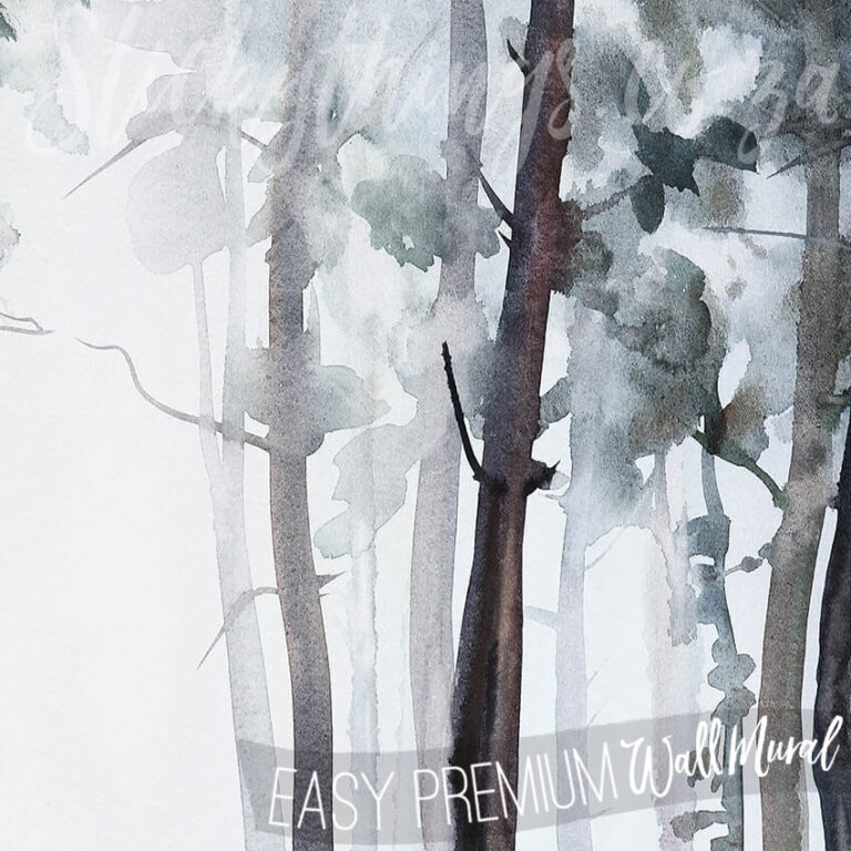 A close up of Monochrome Forest Wallpaper