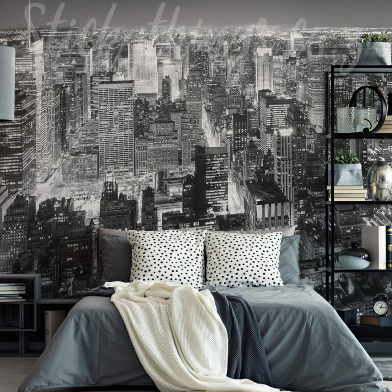 New York Cityscape Wall Mural on a wall