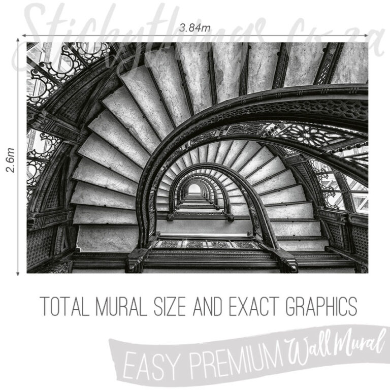 Size and Exact Graphics of Old Stairs Wall Mural