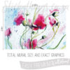 Size And Exact Graphics of Poppies Watercolour Multi Wall Mural
