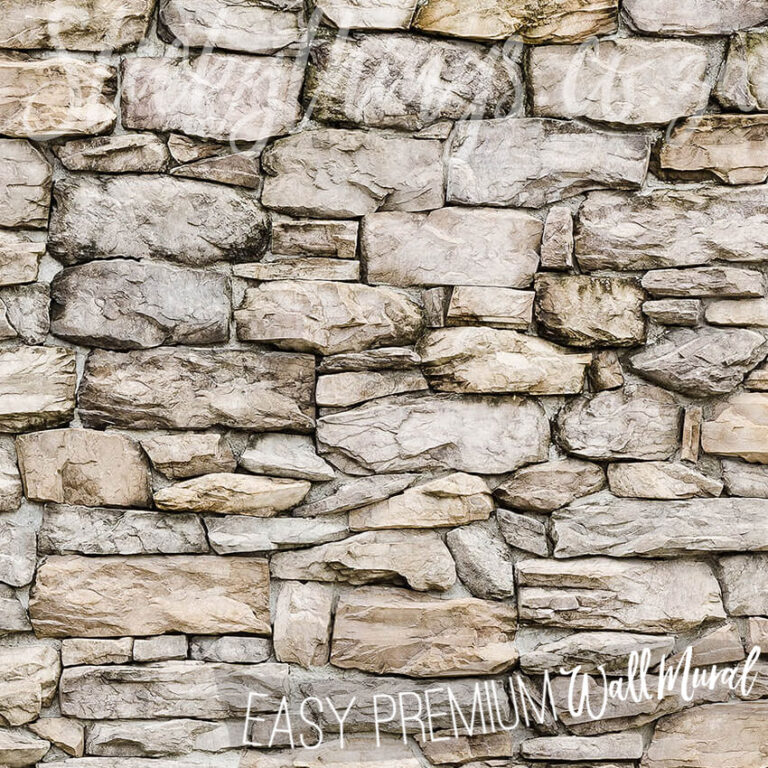 A close up of Realistic Stone Wallpaper Mural