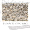 Size and Exact Graphics of Stone Wall II Wall Mural