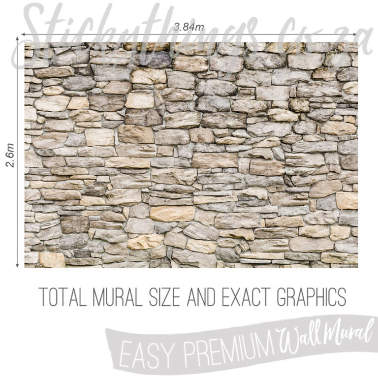 Size and Exact Graphics of Stone Wall II Wall Mural
