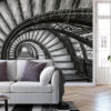 Vintage Staircase Wall Mural on a wall
