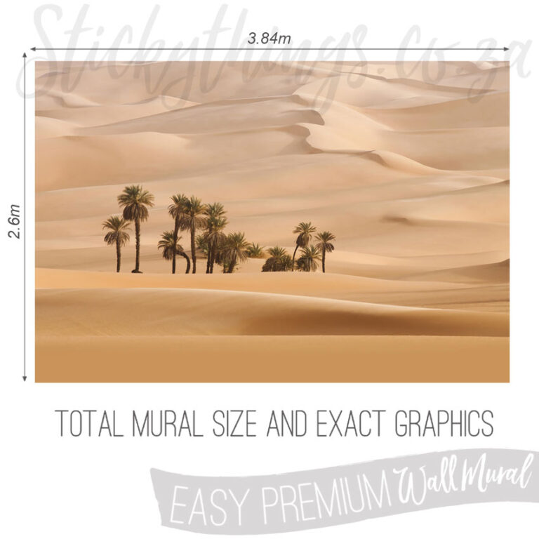 Size and Exact Graphics of Dune Wall Mural