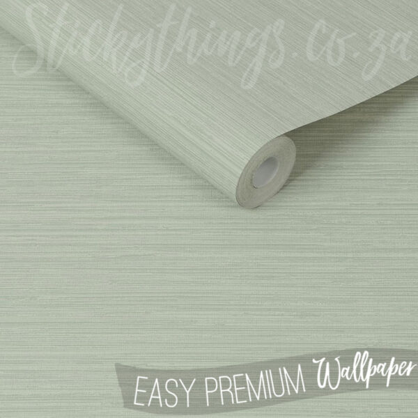 A roll of Highly Textured Sage Wallpaper