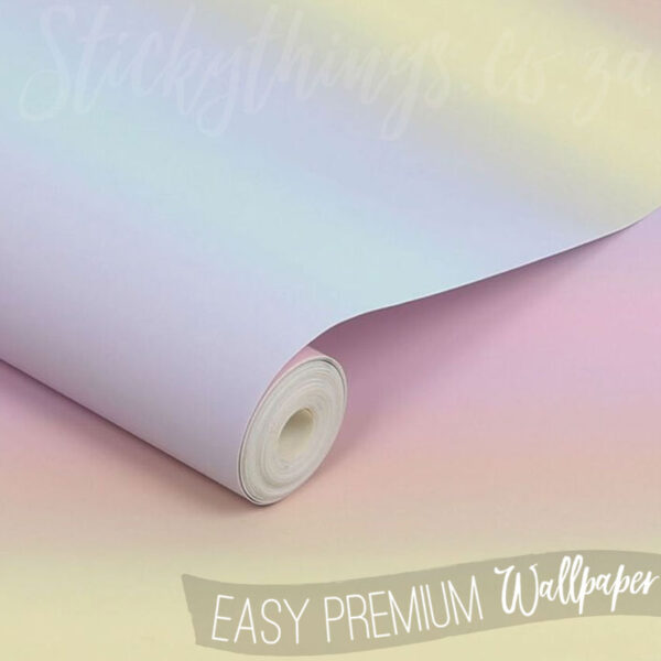 Roll of Rainbow Ombre Stripes Wallpaper