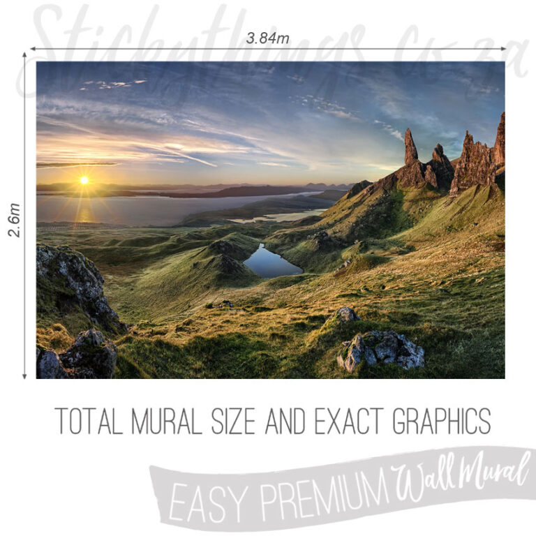 Size and Exact Graphics Of Sea and Mountains and Nature Wall Mural
