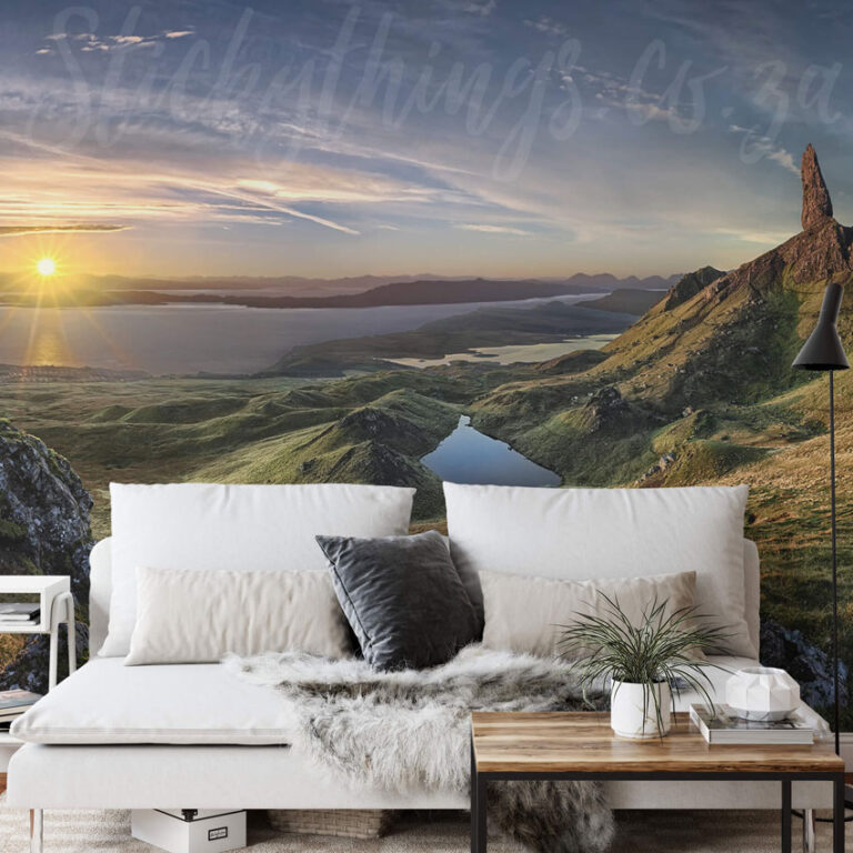 The Storr Hill in Scotland Wall Mural on a wall