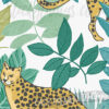 A close up of Duck Egg Jungle Leaves Wallpaper