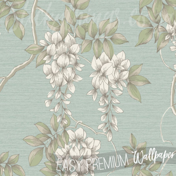 A close up of Flowers And Leaves Wallpaper