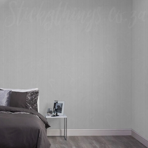 Glitter Silver Stripe Wallpaper on a wall